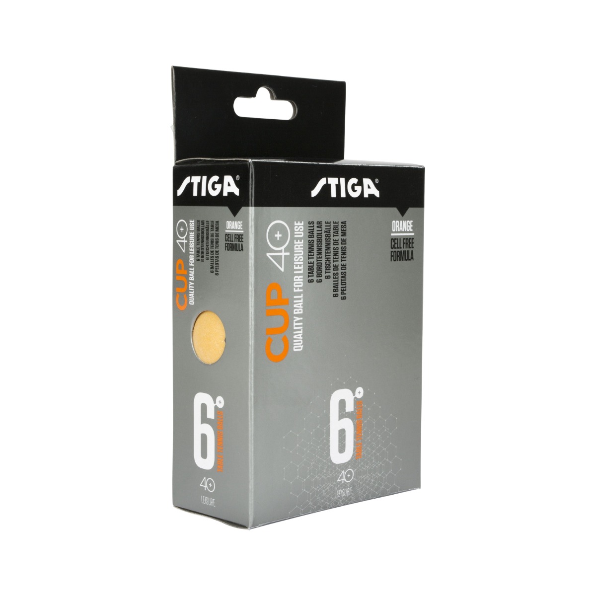 Stiga Cup 40+ Orange 6-pack - boll